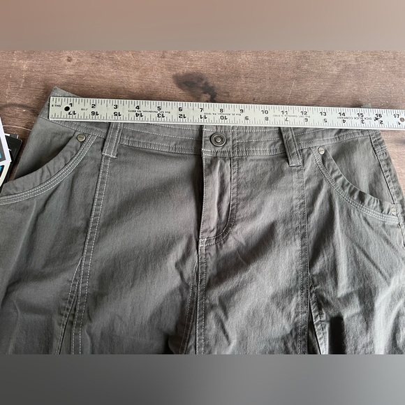 NWT Kuhl Splash Skirt Women Sz8 Gray Unlined Outdoor Hiking Flare Pockets Snap - Picture 4 of 14